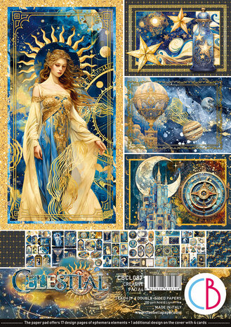 Ciao Bella Papercrafting Celestial A4 Creative Pad (CBCL087) Ciao Bella Papercrafting Celestial A4 Creative Pad (CBCL087)