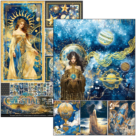 Ciao Bella Papercrafting Celestial A4 Creative Pad (CBCL087) Ciao Bella Papercrafting Celestial A4 Creative Pad (CBCL087)