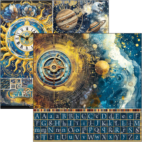 Ciao Bella Papercrafting Celestial 12x12 Inch Patterns Pad (CBT087) Ciao Bella Papercrafting Celestial 12x12 Inch Patterns Pad (CBT087)