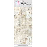 Ciao Bella Papercrafting Tissue Paper 69x49cm Antique Handwritten Letter (HT034)