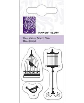 Cart-Us Clear Stamp Vogels met Kooi (834063)