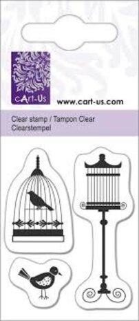 Cart-Us Clear Stamp Vogels met Kooi (834063)