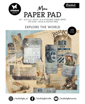Studio Light Essentials Mini Paper Pad Explore the World (SL-ES-DPP304) Studio Light Essentials Mini Paper Pad Explore the World (SL-ES-DPP304)