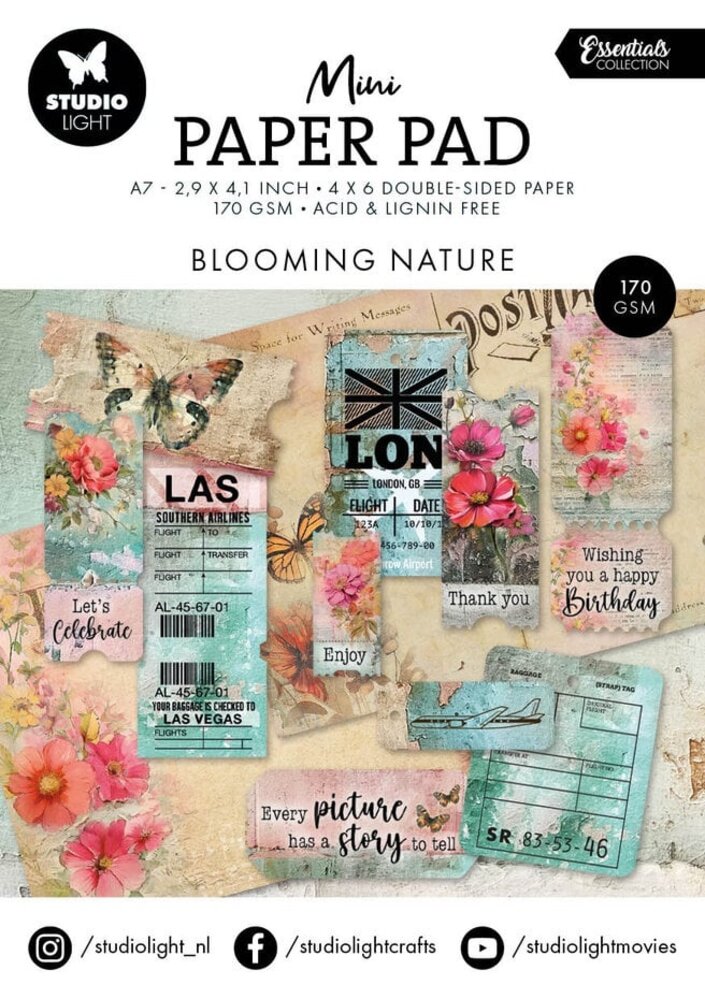 Studio Light Essentials Mini Paper Pad Blooming Nature (SL-ES-DPP303) Studio Light Essentials Mini Paper Pad Blooming Nature (SL-ES-DPP303)