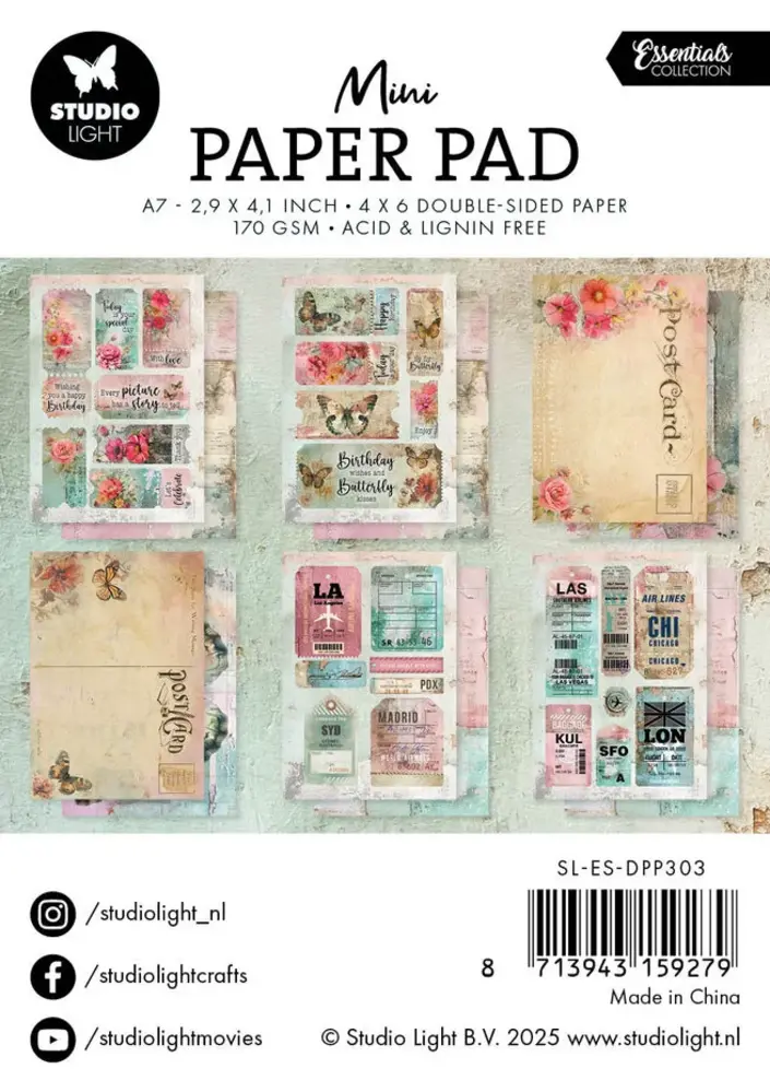 Studio Light Essentials Mini Paper Pad Blooming Nature (SL-ES-DPP303) Studio Light Essentials Mini Paper Pad Blooming Nature (SL-ES-DPP303)