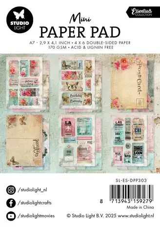 Studio Light Essentials Mini Paper Pad Blooming Nature (SL-ES-DPP303) Studio Light Essentials Mini Paper Pad Blooming Nature (SL-ES-DPP303)