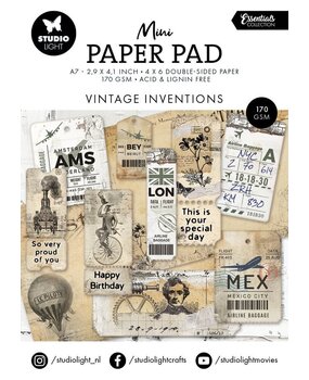 Studio Light Essentials Mini Paper Pad Vintage Inventions (SL-ES-DPP302) Studio Light Essentials Mini Paper Pad Vintage Inventions (SL-ES-DPP302)