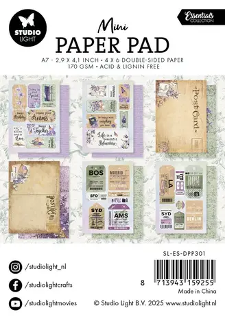 Studio Light Essentials Mini Paper Pad Happy Memories (SL-ES-DPP301) Studio Light Essentials Mini Paper Pad Happy Memories (SL-ES-DPP301)