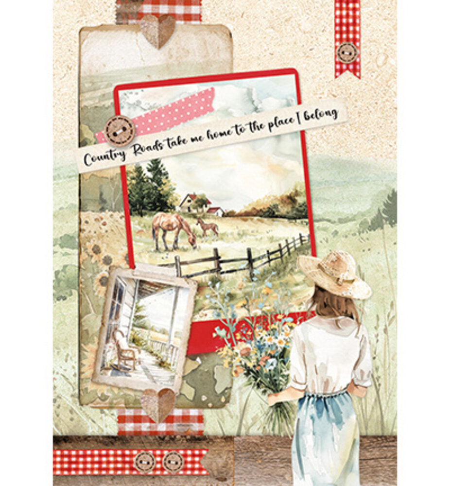 Studio Light Essentials Country Roads A4 Card Making Pad (SL-ES-CMP17)