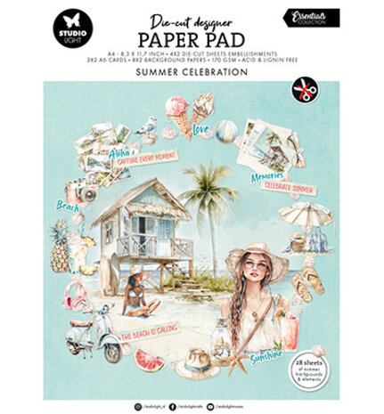 Studio Light Essentials Summer Celebration A4 Die-Cut Paper Pad (SL-ES-DCPP311) Studio Light Essentials Summer Celebration A4 Die-Cut Paper Pad (SL-ES-DCPP311)