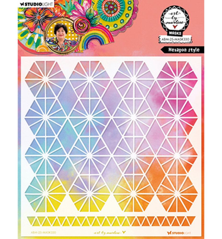 Studio Light Masking Stencil Hexagon Style (ABM-25-MASK330) Studio Light Masking Stencil Hexagon Style (ABM-25-MASK330)