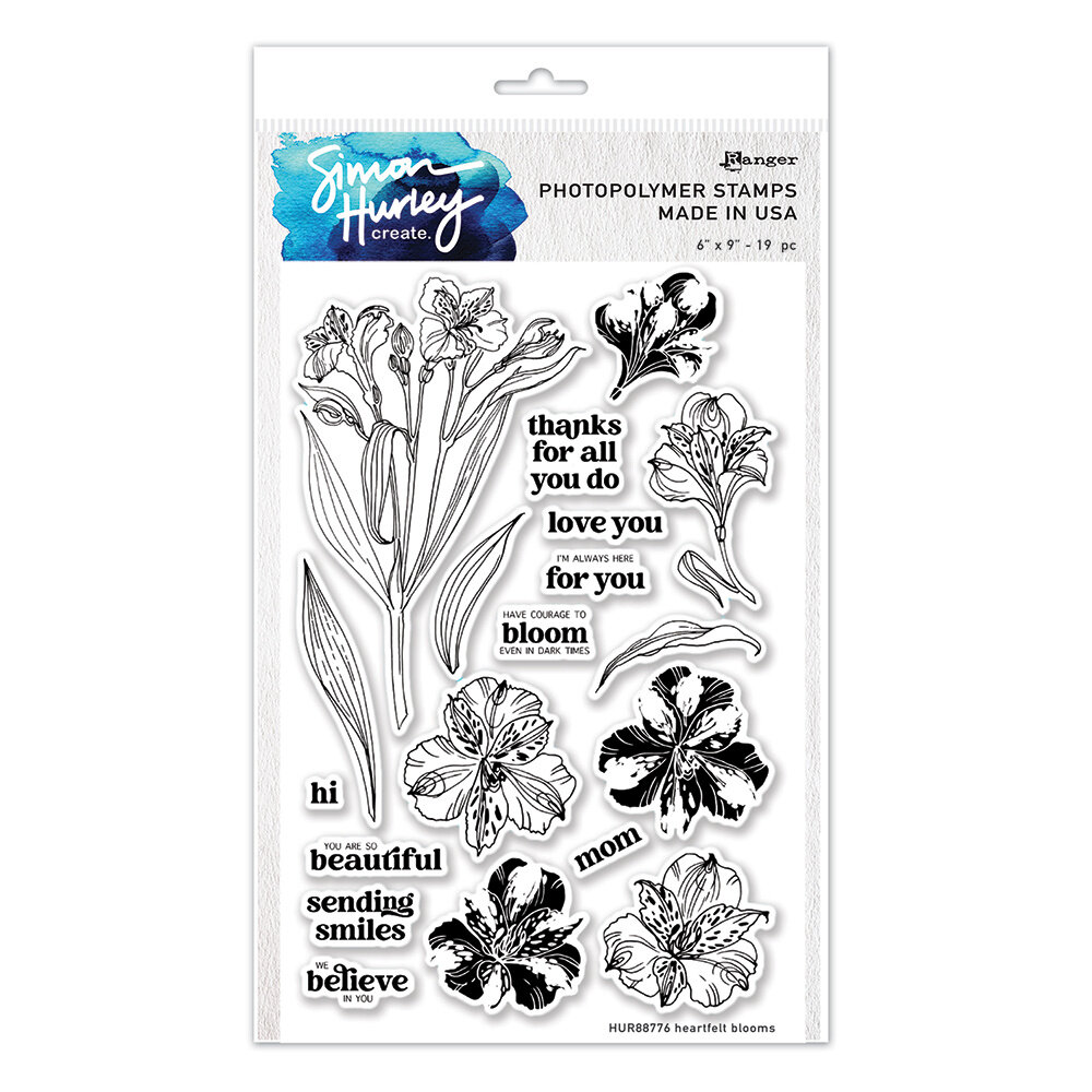 Simon Hurley Create Heartfelt Blooms Clear Stamps (HUR88776) Simon Hurley Create Heartfelt Blooms Clear Stamps (HUR88776)