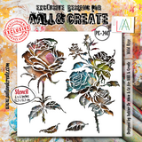 AALL and Create Masking Stencil 6x6 Inch Wild Rose (AALL-PC-240)