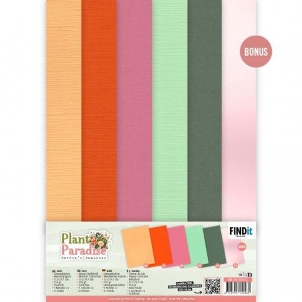 Berrie's Beauties Plant Paradise A4 Linen Cardstock Pack (BB-A4-10012)