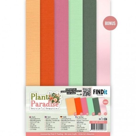 Berrie's Beauties Plant Paradise 4K Linen Cardstock Pack (BB-4K-10012) Berrie's Beauties Plant Paradise 4K Linen Cardstock Pack (BB-4K-10012)