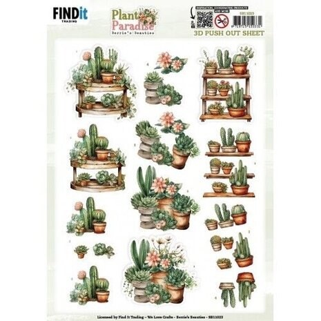 Berrie's Beauties Plant Paradise 3D Push Out Greenhouse Shelves (SB11023)