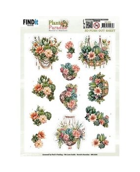 Berrie's Beauties Plant Paradise 3D Push Out Hanging Baskets (SB11024)