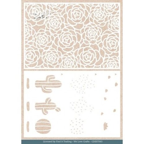 Card Deco Mixed Media Stencil Plant Paradise Background (CDEST063) Card Deco Mixed Media Stencil Plant Paradise Background (CDEST063)