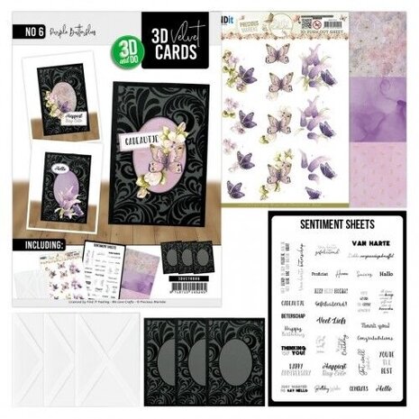 Find It Trading 3D and Do 3D Velvet Cards A6 Purple Butterflies (3DVC10006) Find It Trading 3D and Do 3D Velvet Cards A6 Purple Butterflies (3DVC10006)