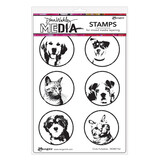 Dina Wakley MEdia Circle Furbabies Cling Stamps (MDR87762)