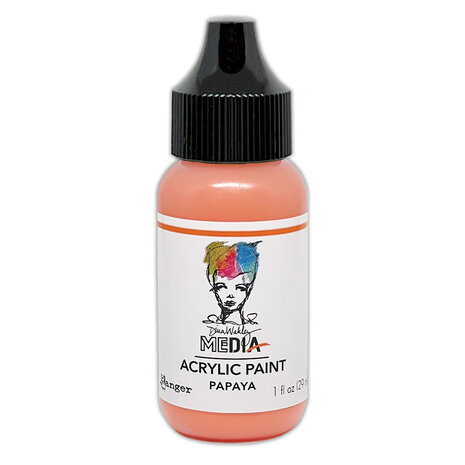 Dina Wakley MEdia Heavy Body Acrylic Paint Papaya (MDQ88233) Dina Wakley MEdia Heavy Body Acrylic Paint Papaya (MDQ88233)