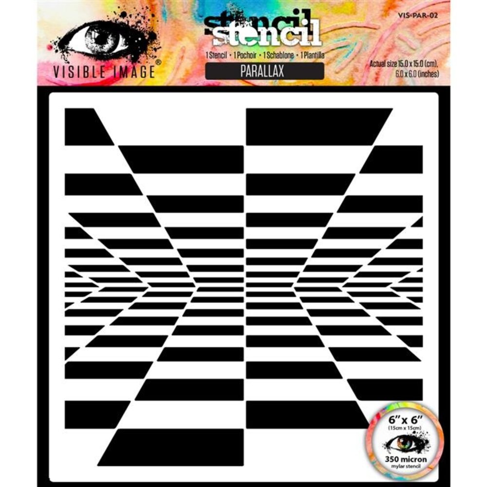 Visible Image Parallax 6x6 Inch Stencil (AH9417) Visible Image Parallax 6x6 Inch Stencil (AH9417)