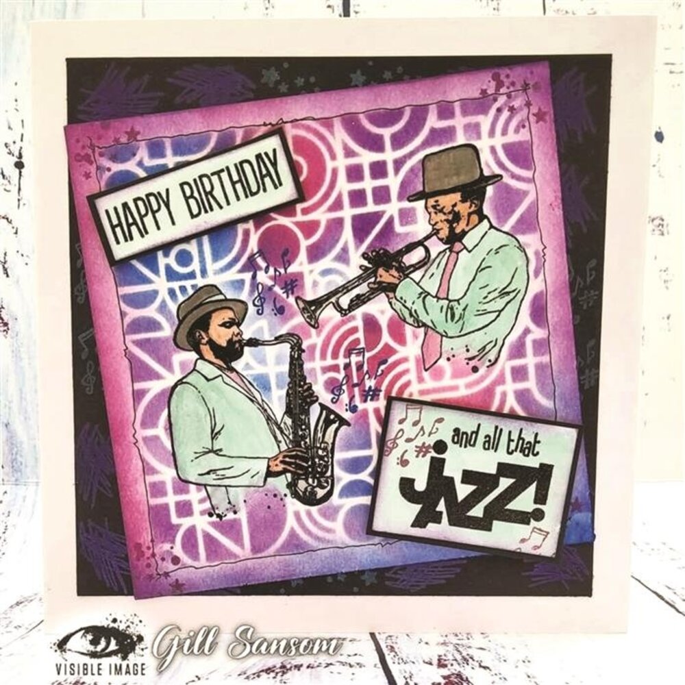 Visible Image Bauhaus 6x6 Inch Stencil (HL9447)