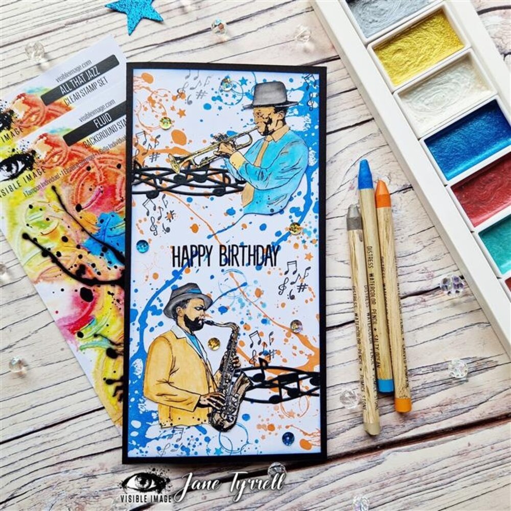 Visible Image Fluid Background A6 Stamp Set (EM9470) Visible Image Fluid Background A6 Stamp Set (EM9470)