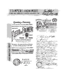 Stampers Anonymous Curations Collection Cling Stamps French Marketplace (CMS071)