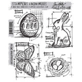 Stampers Anonymous Curations Collection Cling Stamps Easter Blueprint (CMS144)
