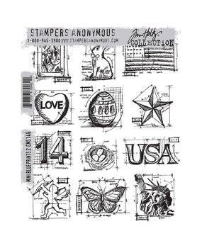Stampers Anonymous Curations Collection Cling Stamps Mini Blueprints #2 (CMS146) Stampers Anonymous Curations Collection Cling Stamps Mini Blueprints #2 (CMS146)