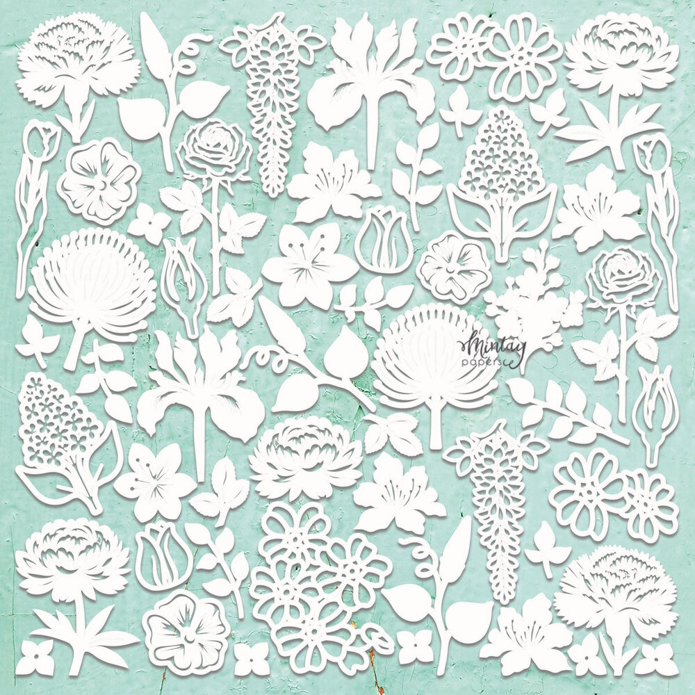 Mintay Chippies 12x12 Inch Flora Filigree 2 (MT-CHIP2-D103) Mintay Chippies 12x12 Inch Flora Filigree 2 (MT-CHIP2-D103)