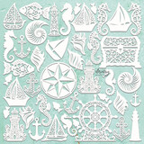 Mintay Chippies 12x12 Inch Seashore Filigree (MT-CHIP2-D104)