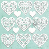 Mintay Chippies 12x12 Inch Hearts Filigree (MT-CHIP2-D105)