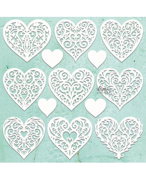 Mintay Chippies 12x12 Inch Hearts Filigree (MT-CHIP2-D105)