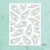 Mintay Kreativa Stencil 6x8 Inch Peacock Feathers (MTK-STEN-49)
