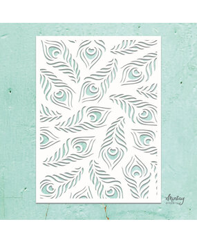 Mintay Kreativa Stencil 6x8 Inch Peacock Feathers (MTK-STEN-49)
