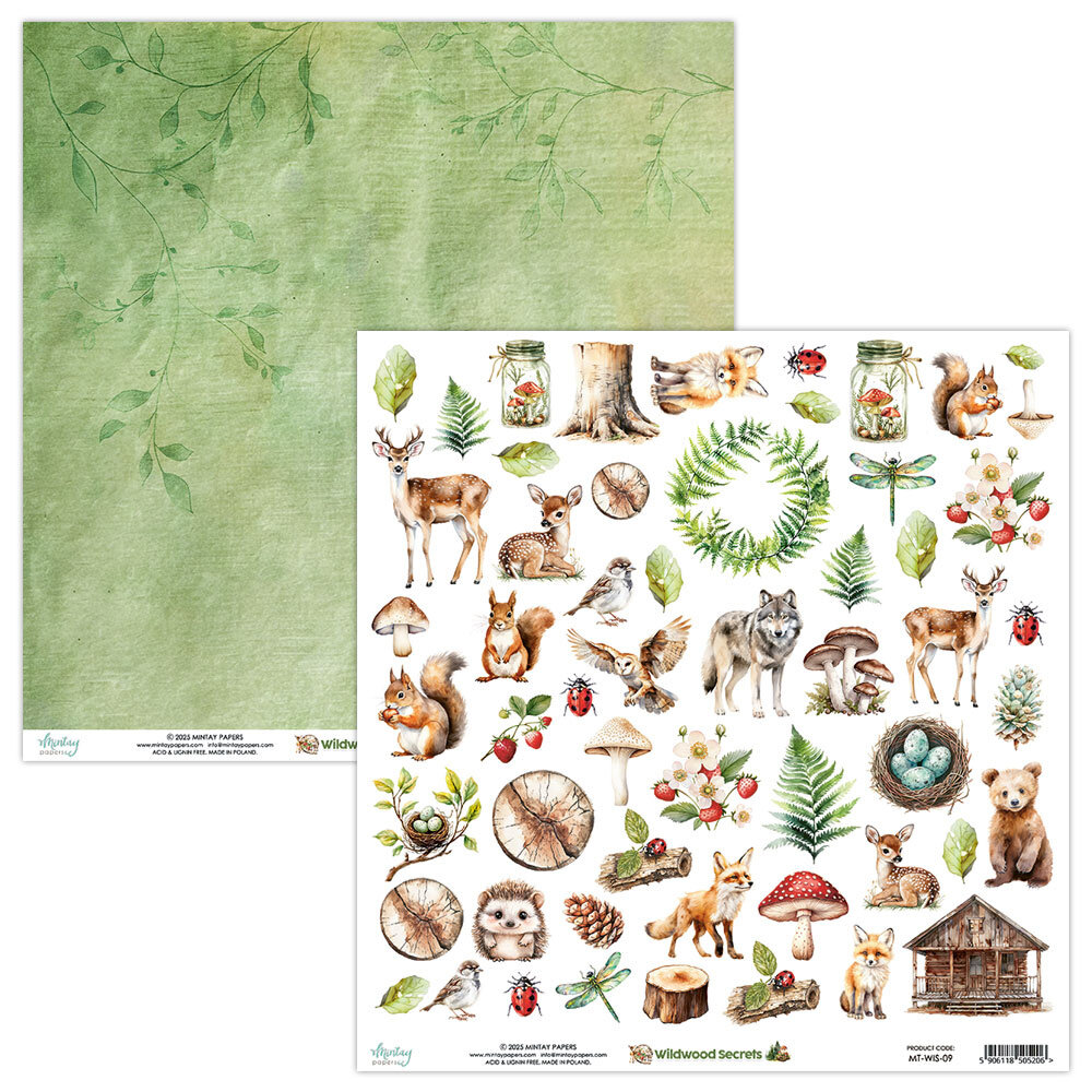 Mintay Wildwood Secrets 12x12 Inch Paper Pad (MT-WIS-07) Mintay Wildwood Secrets 12x12 Inch Paper Pad (MT-WIS-07)