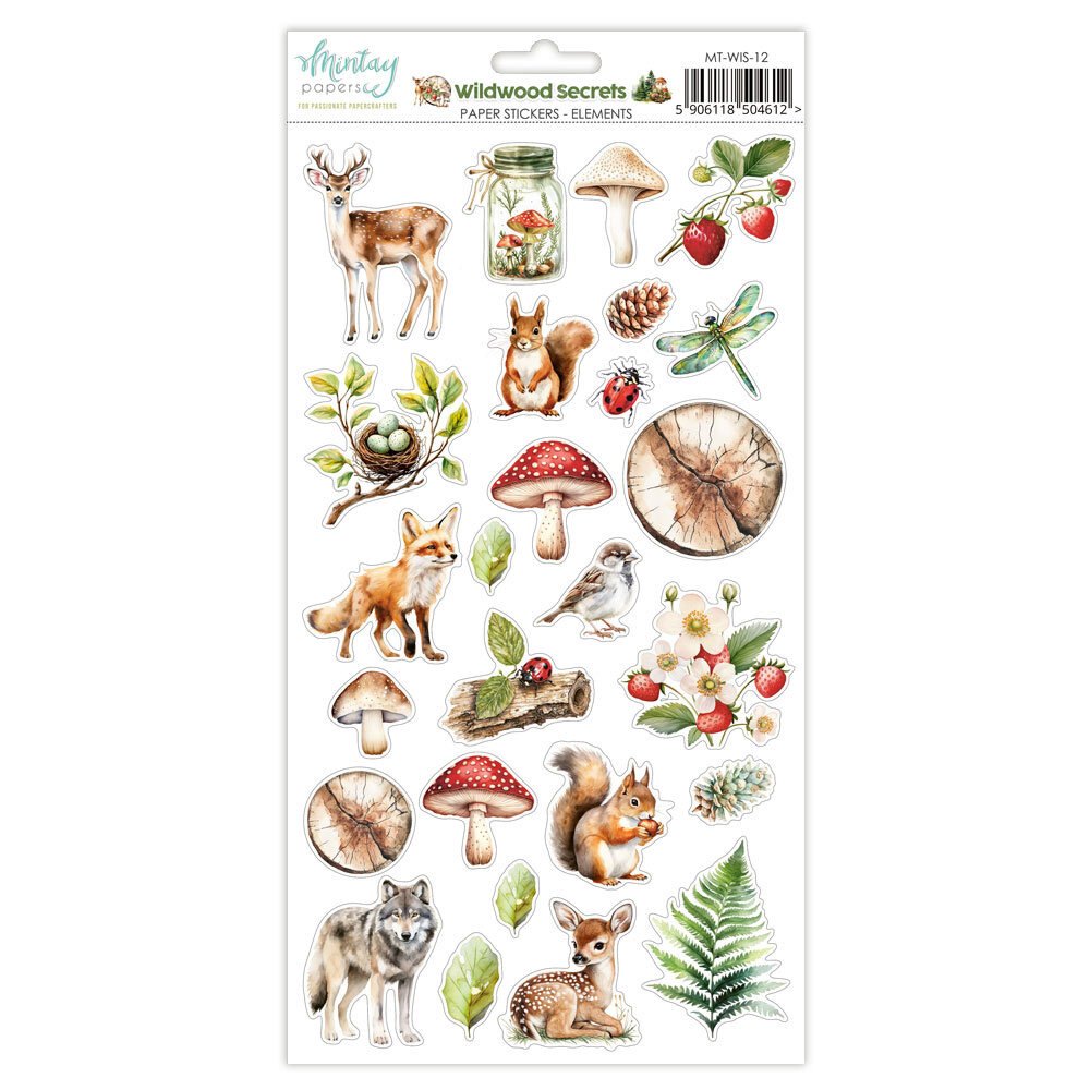 Mintay Wildwood Secrets 6x12 Inch Paper Stickers Elements (MT-WIS-12) Mintay Wildwood Secrets 6x12 Inch Paper Stickers Elements (MT-WIS-12)