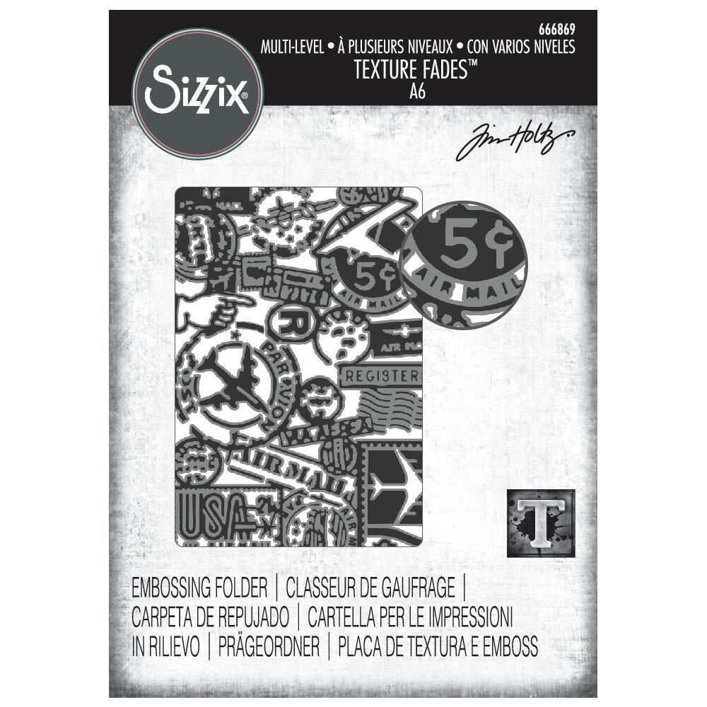 Sizzix Multi-Level Textured Impressions Vault Airmail (666869) Sizzix Multi-Level Textured Impressions Vault Airmail (666869)