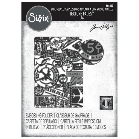 Sizzix Multi-Level Textured Impressions Vault Airmail (666869) Sizzix Multi-Level Textured Impressions Vault Airmail (666869)