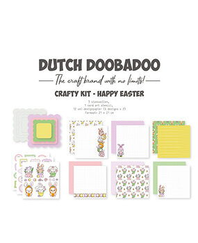 Dutch Doobadoo Crafty Kit 8x8 Inch Happy Easter (473.005.076) Dutch Doobadoo Crafty Kit 8x8 Inch Happy Easter (473.005.076)