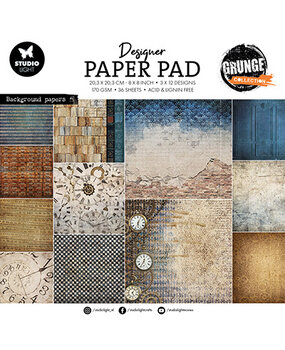 Studio Light Grunge 8x8 Inch Background Paper Pad (SL-GR-DPP313) Studio Light Grunge 8x8 Inch Background Paper Pad (SL-GR-DPP313)