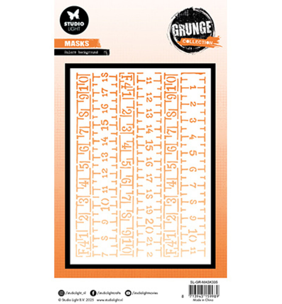 Studio Light Grunge Rulers Background Masking Stencil (SL-GR-MASK335) Studio Light Grunge Rulers Background Masking Stencil (SL-GR-MASK335)