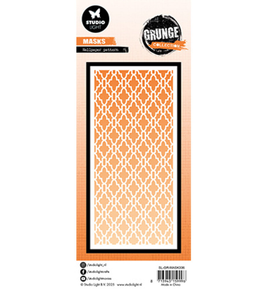 Studio Light Grunge Wallpaper Pattern Masking Stencil (SL-GR-MASK336)