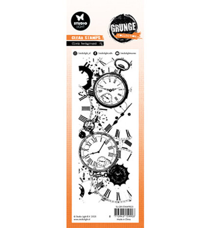 Studio Light Grunge Slimline Clear Stamps Clock Background (SL-GR-STAMP823) Studio Light Grunge Slimline Clear Stamps Clock Background (SL-GR-STAMP823)