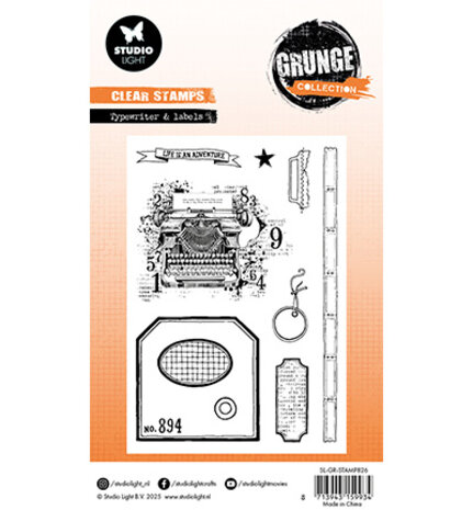 Studio Light Grunge Clear Stamps Typewriter & Labels (SL-GR-STAMP826) Studio Light Grunge Clear Stamps Typewriter & Labels (SL-GR-STAMP826)
