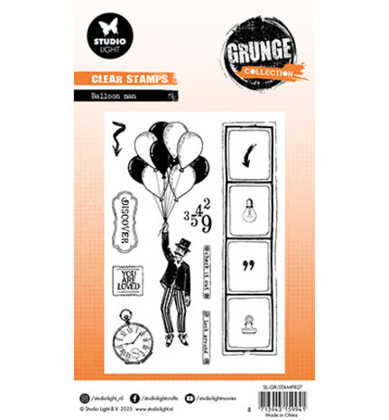Studio Light Grunge Clear Stamps Ballon Man (SL-GR-STAMP827)