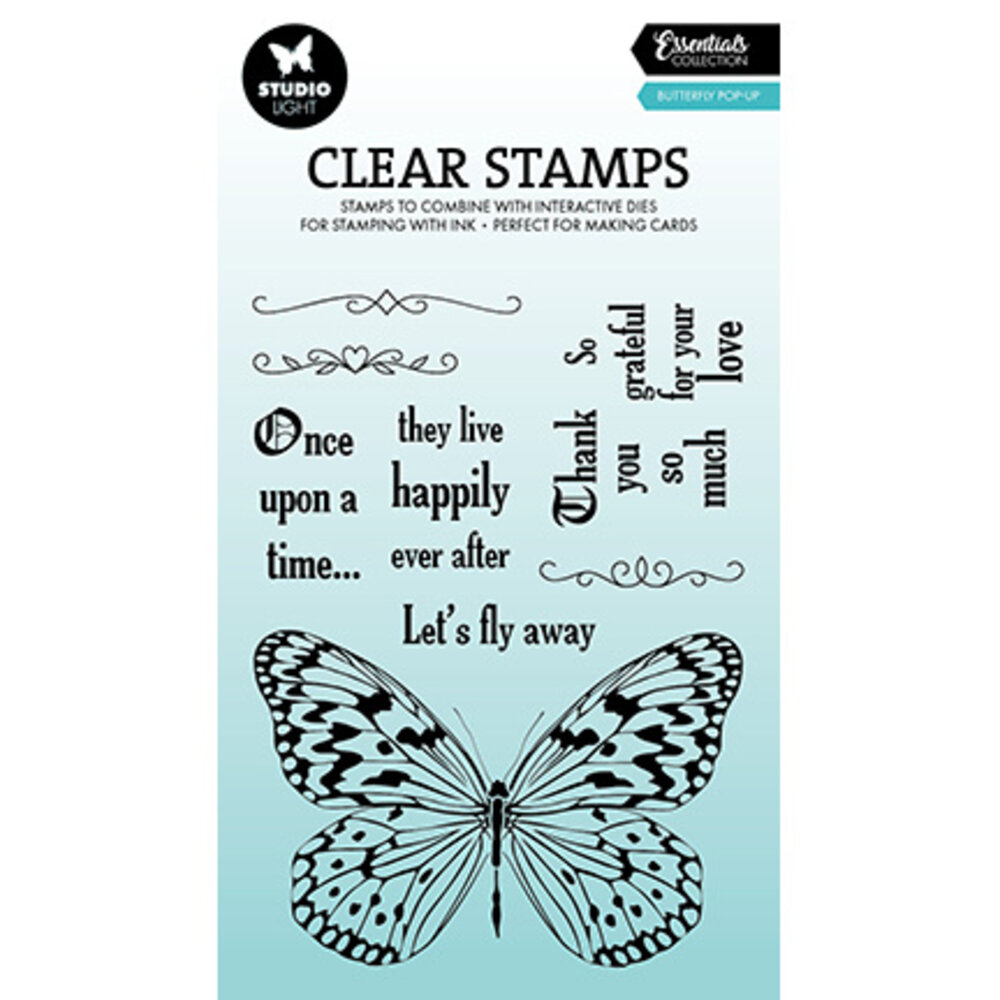 Studio Light Essentials Clear Stamps Butterfly Pop-up (SL-ES-STAMP803 ...