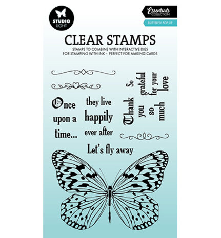 Studio Light Essentials Clear Stamps Butterfly Pop-up (SL-ES-STAMP803) Studio Light Essentials Clear Stamps Butterfly Pop-up (SL-ES-STAMP803)